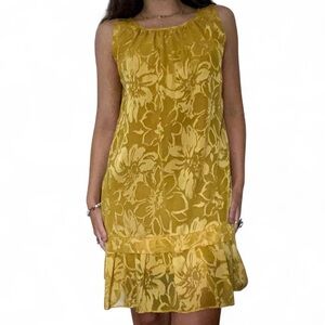 American Vintage Yellow Floral Midi Dress